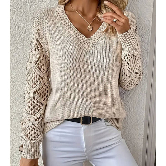 The Olivia Lace Sleeve Sweater 🤍